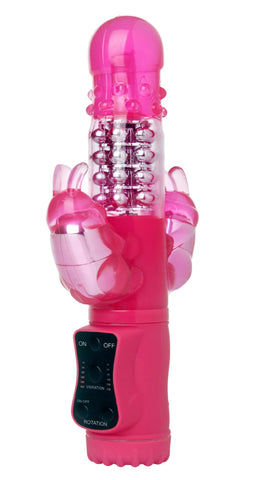 Triple Pleasure Rabbit Vibe With Anal Stimulator