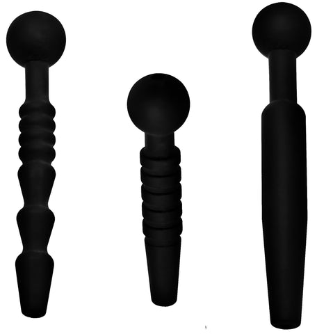 Dark Rods 3 Piece Silicone Penis Plug Set