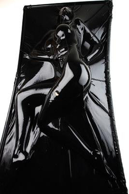 Extreme Black Latex Vacuum Bed