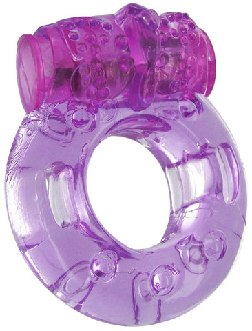 Purple Orgasmic Vibrating Cockring - Packaged